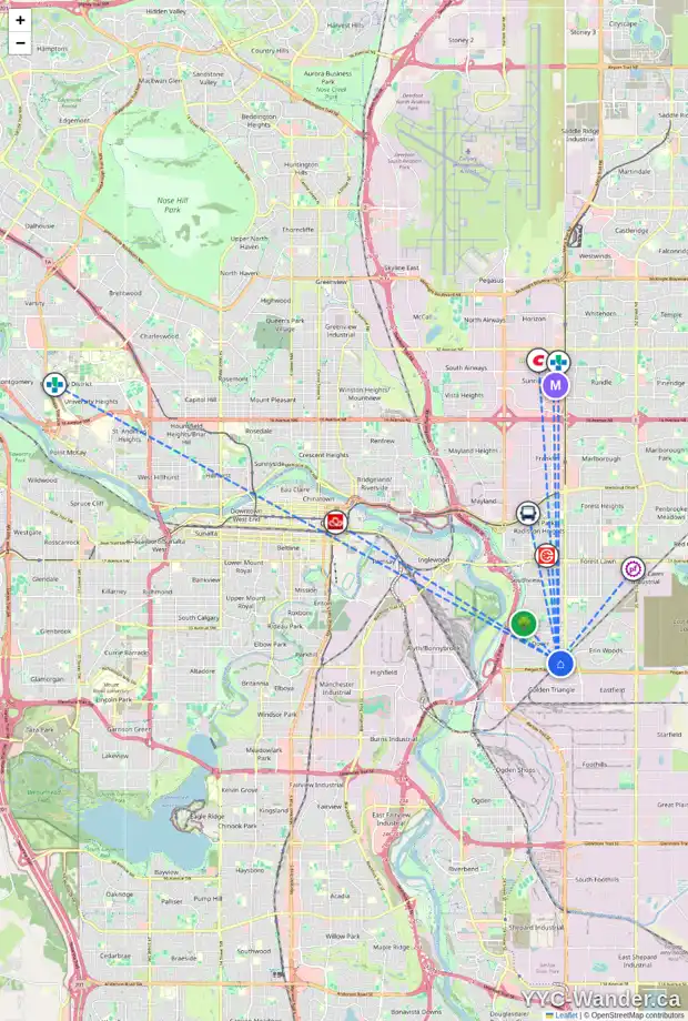 Daily accessibility map for 336 DOVERVIEW CR SE, Calgary showing nearby schools, grocery stores, parks, LRT stations and nearby amenities