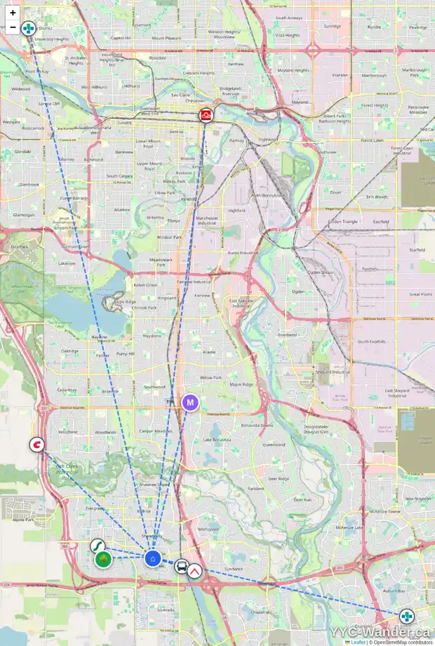 Daily accessibility map for 139 SOMERCREST GD SW, Calgary showing nearby schools, grocery stores, parks, LRT stations and nearby amenities