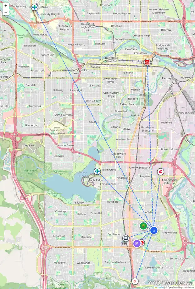 Daily accessibility map for 603 WILLOW PARK DR SE, Calgary showing nearby schools, grocery stores, parks, LRT stations and nearby amenities